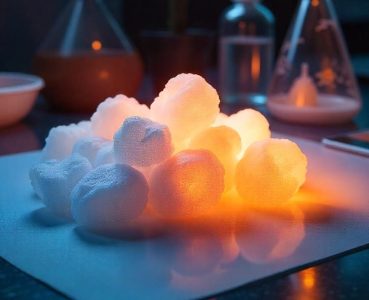Dry ice in plate